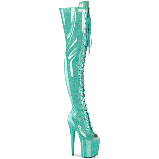 FLAMINGO-3021GP  Aqua Glitter Patent/M