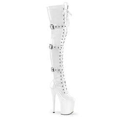 FLAMINGO-3028  White Stretch Patent/White