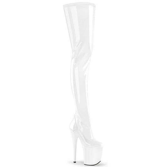 FLAMINGO-4000  White Stretch Patent/White
