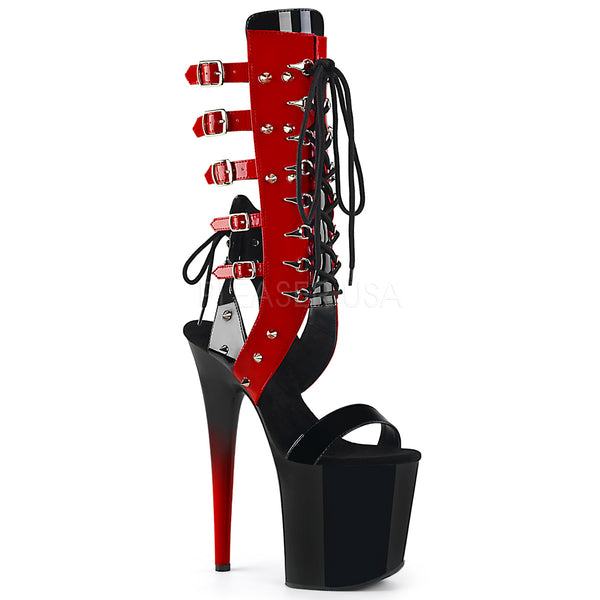 FLAMINGO-800-38  Black-Red Patent/Black-Red