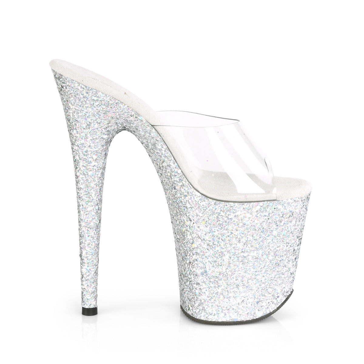 FLAMINGO-801LG  Clear/Silver Multi Glitter