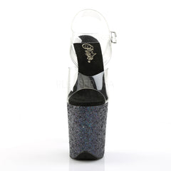 FLAMINGO-808LG  Clear/Black Multi Glitter