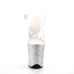 FLAMINGO-808LG  Clear/Silver Multi Glitter