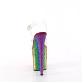 FLAMINGO-808RBG  Clear/Rainbow Glitter