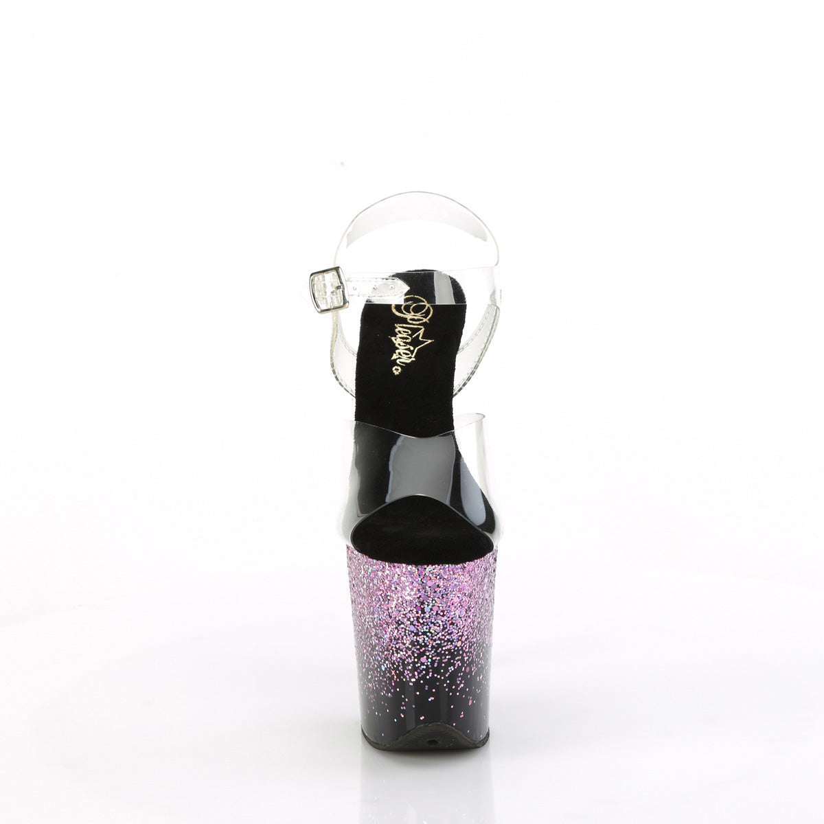 FLAMINGO-808SS  Clear/Black-Purple Multi Glitter