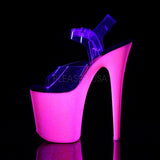 FLAMINGO-808UVG  Clear/Neon Hot Pink Glitter