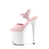 FLAMINGO-809  Baby Pink Patent/White