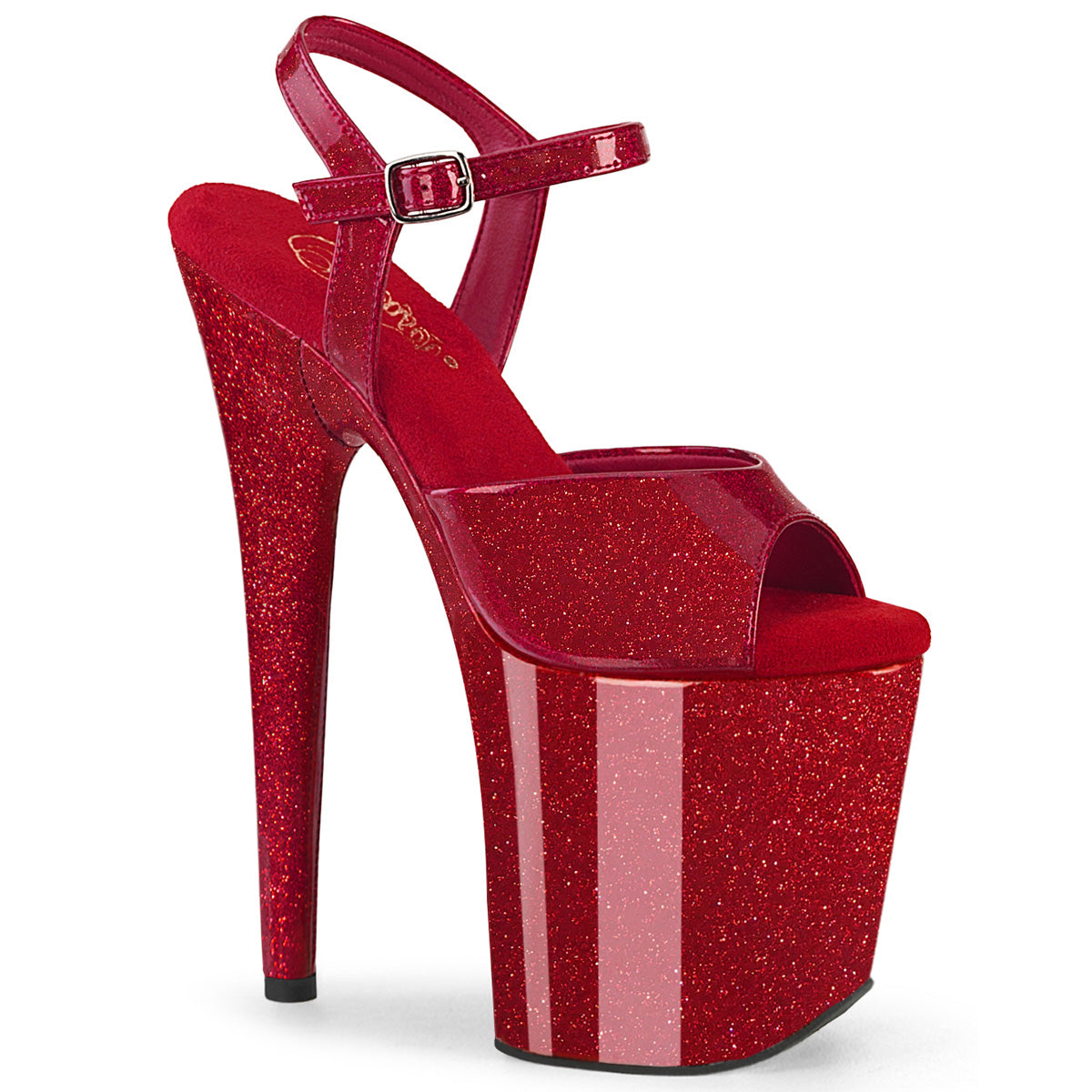 FLAMINGO-809GP  Ruby Red Glitter Patent/M