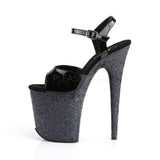 FLAMINGO-809LG  Black Patent/Black Multi Glitter