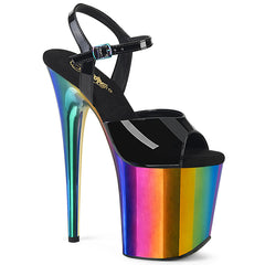 FLAMINGO-809RC  Black Patent/Rainbow Chrome