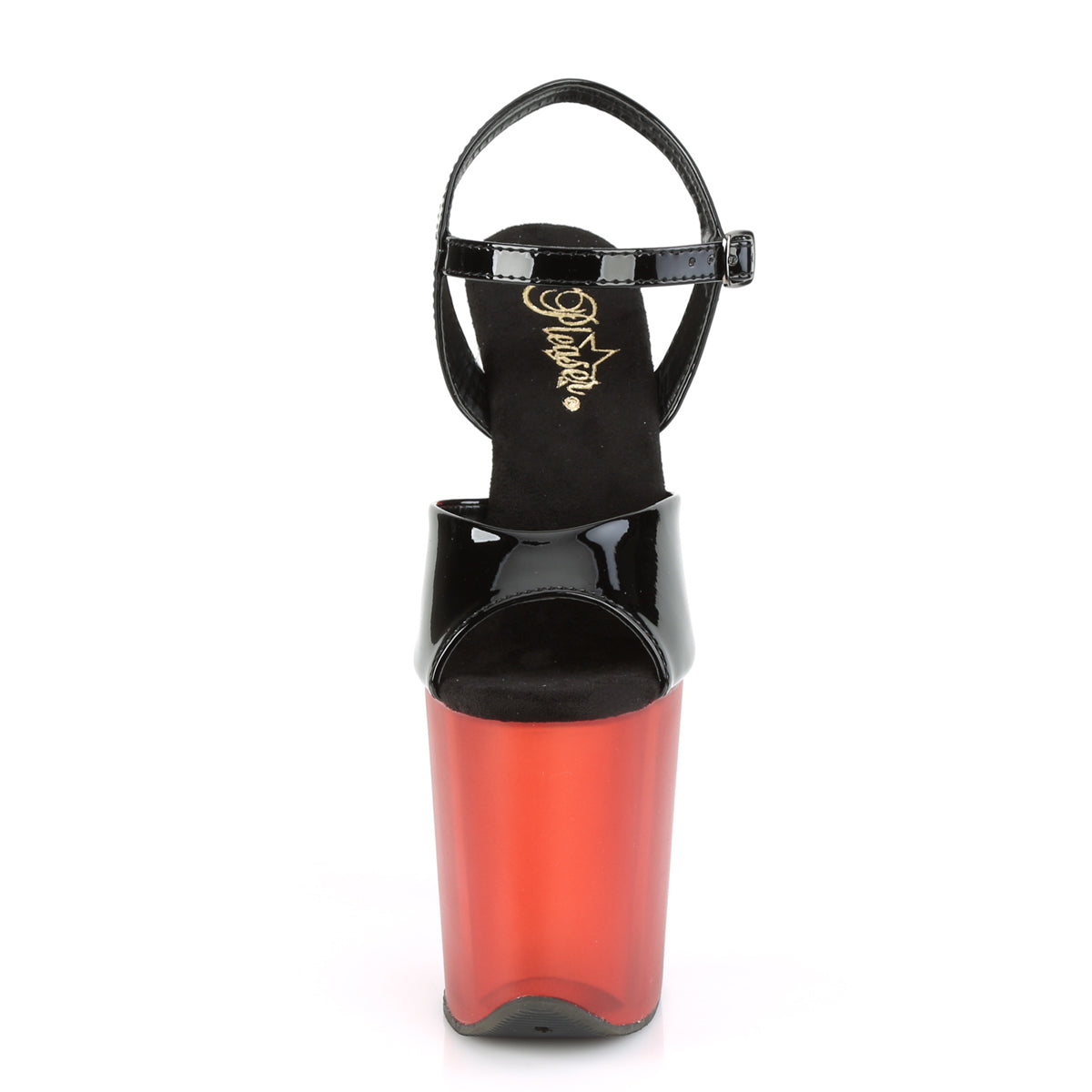 FLAMINGO-809T  Black Patent/Frosted Red