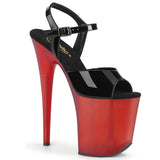 FLAMINGO-809T  Black Patent/Frosted Red