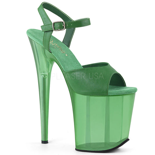 FLAMINGO-809T  Green Faux Leather/Frosted Green