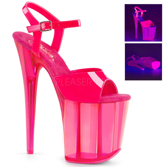 FLAMINGO-809UVT  Neon Hot Pink Patent/Hot Pink Tinted
