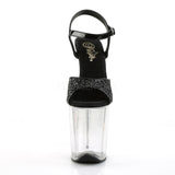 FLAMINGO-810  Black Glitter-Patent/Clear