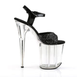 FLAMINGO-810  Black Glitter-Patent/Clear