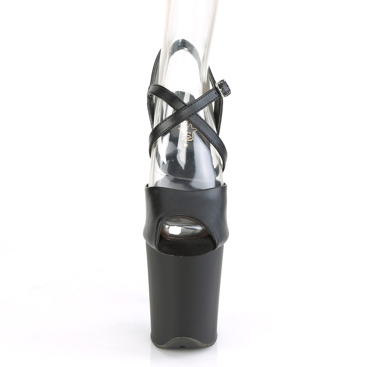 FLAMINGO-824  Black Faux Leather/Black Matte