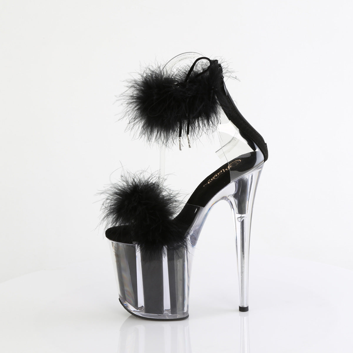 FLAMINGO-824F  Clear-Black Fur/M