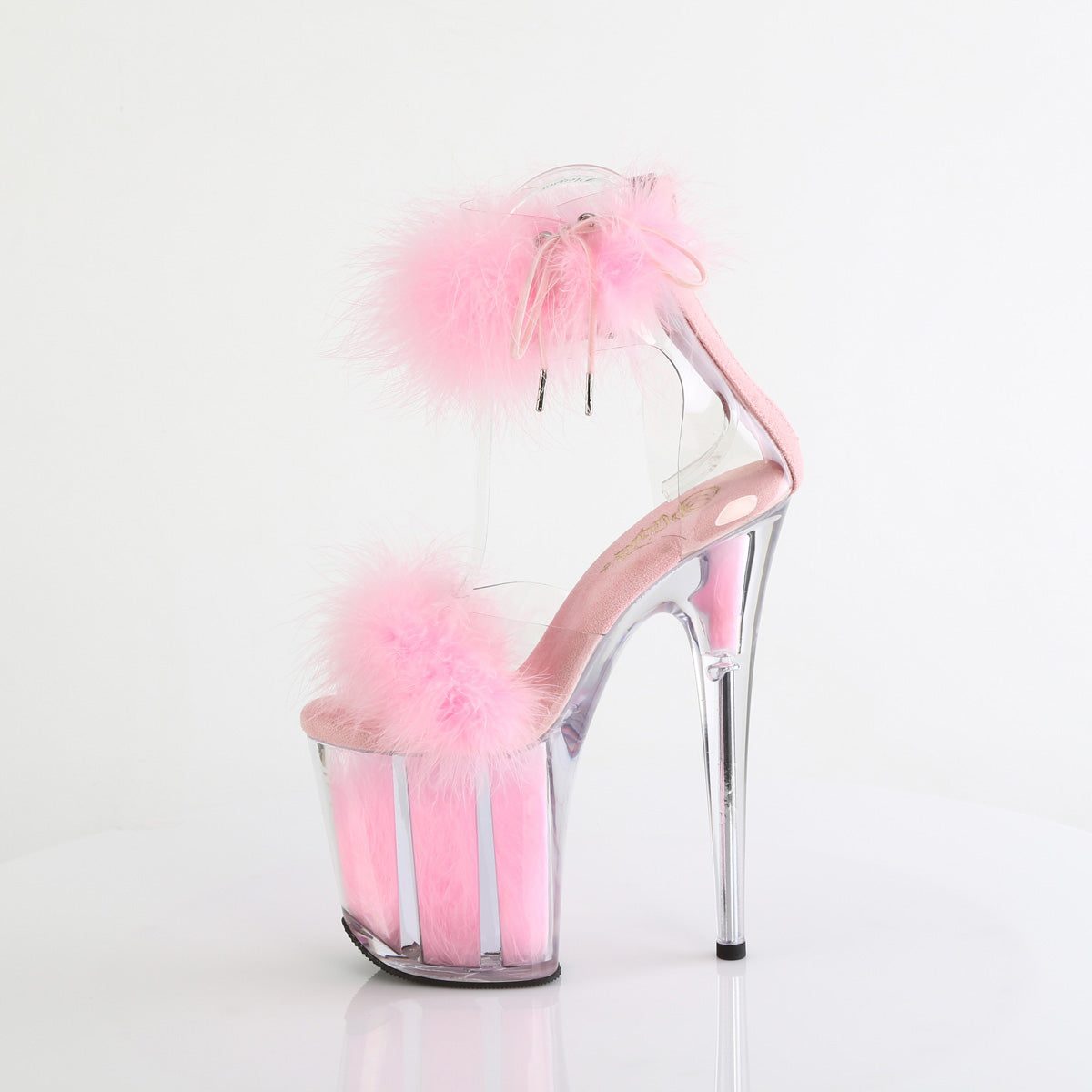 FLAMINGO-824F  Clear-Baby Pink Fur/M