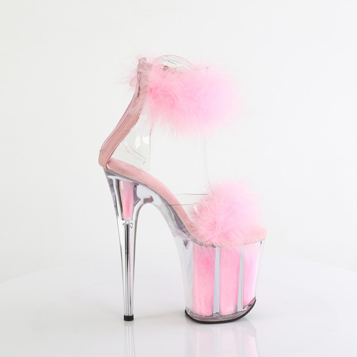 FLAMINGO-824F  Clear-Baby Pink Fur/M