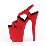 FLAMINGO-831FS  Red Faux Suede/Red Faux Suede