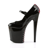 FLAMINGO-887FH  Black-Red Patent/Black