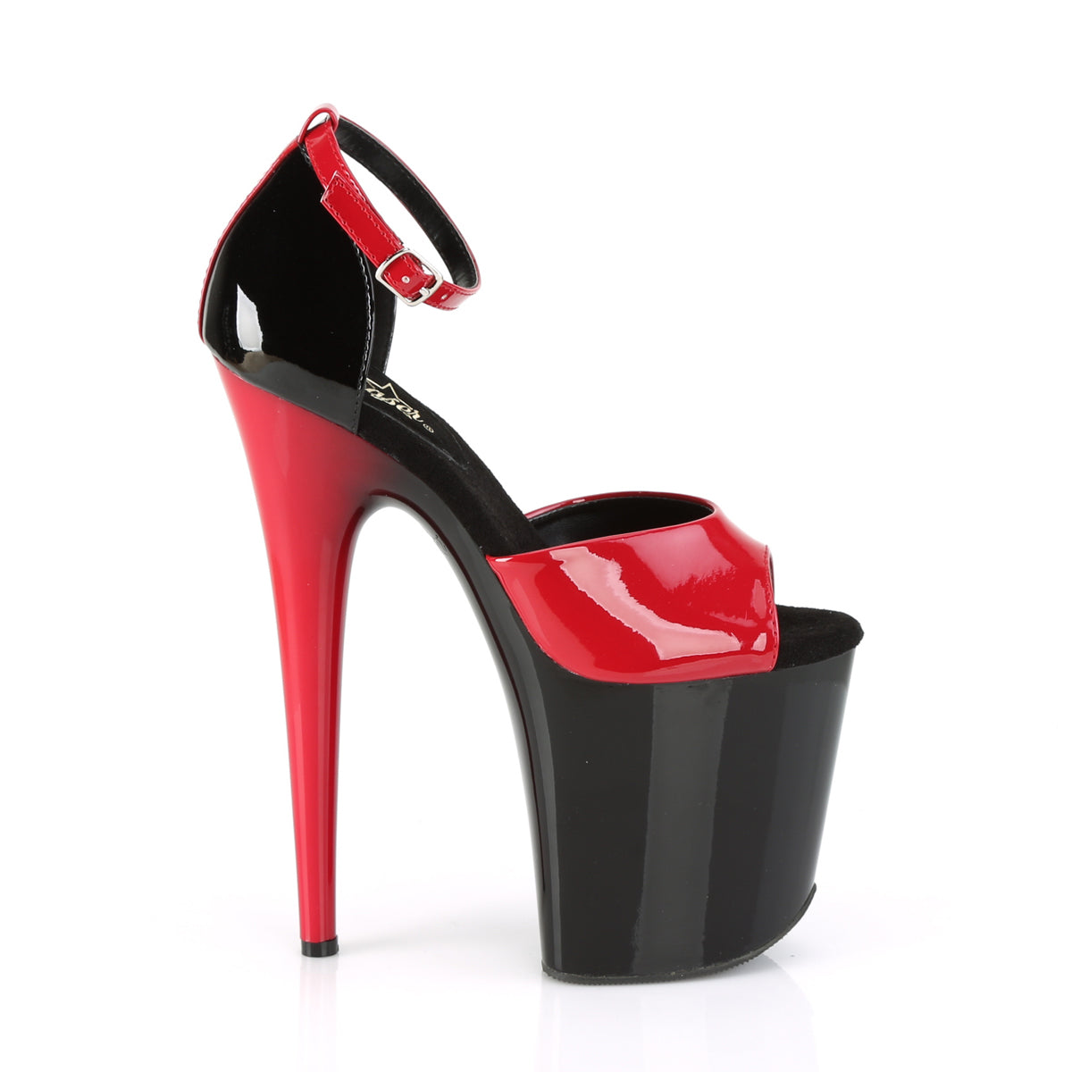 FLAMINGO-889  Red-Black Patent/Black-Red