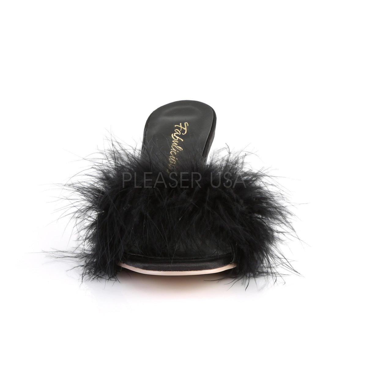 FLAPPER-01F  Black Pu-Fur