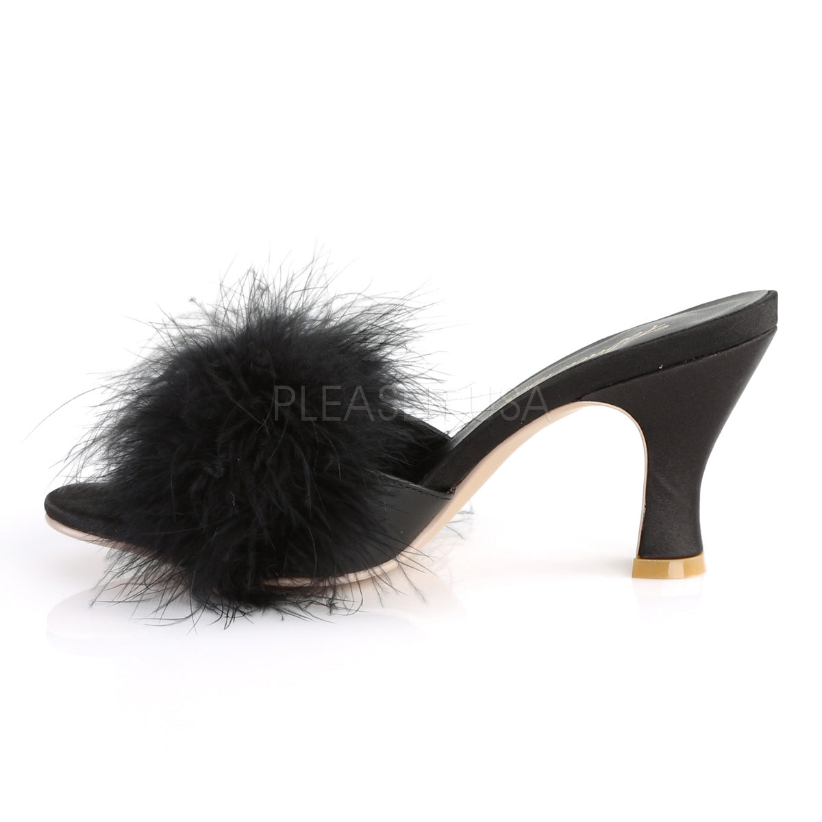FLAPPER-01F  Black Pu-Fur