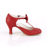 FLAPPER-11  Red Faux Leather