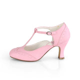 FLAPPER-26  Baby Pink Faux Leather