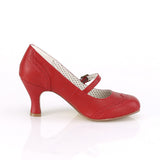 FLAPPER-32  Red Faux Leather