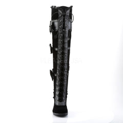 GLAM-300  Black Vegan Leather-Velvet