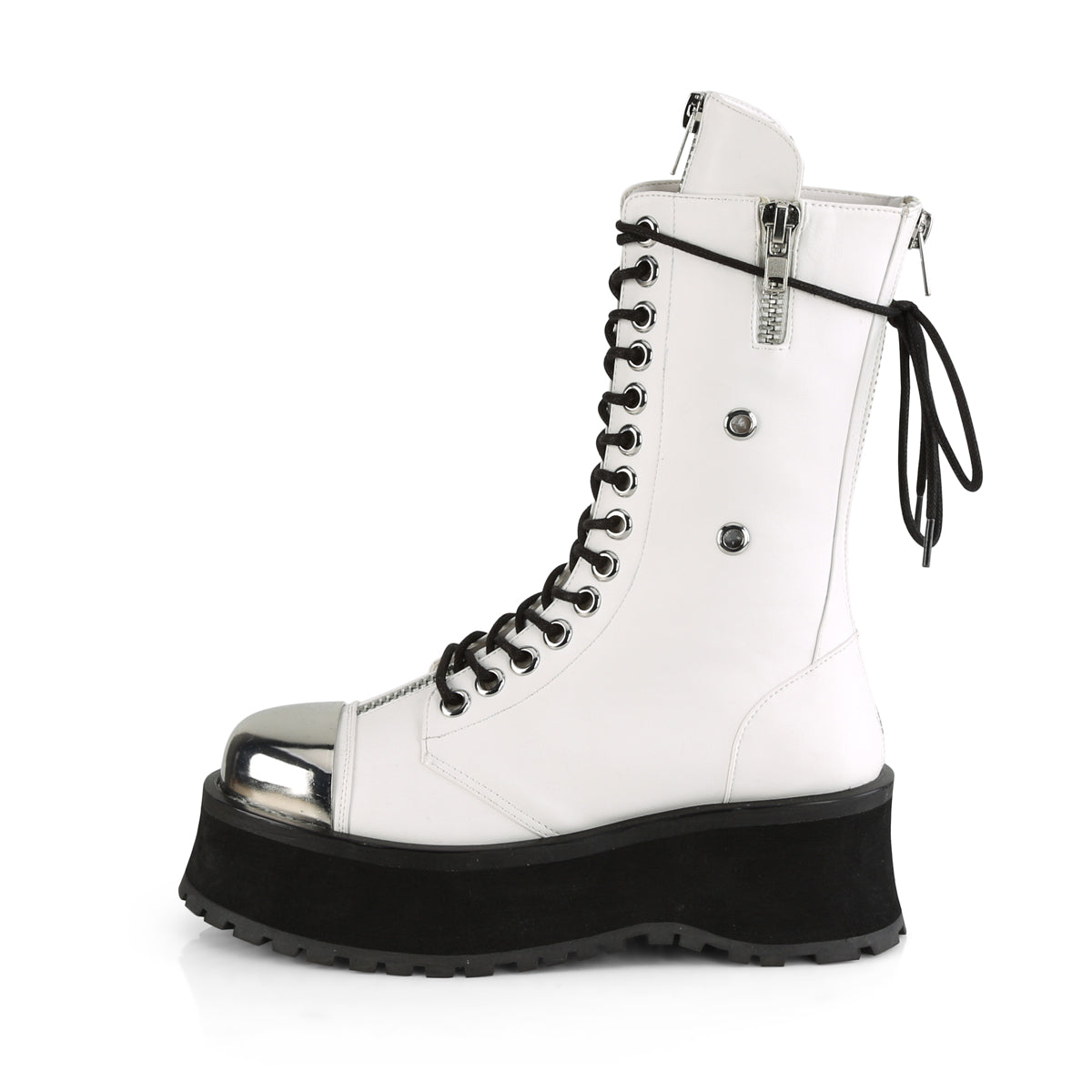 GRAVEDIGGER-14  White Vegan Leather