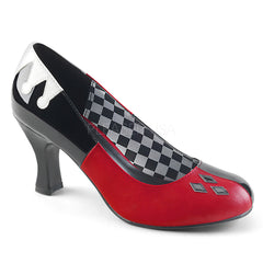 HARLEY-42  Black Patent-Red-White Pu