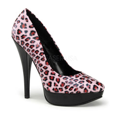 HARLOW-01  Baby Pink Pu (Cheetah Print)