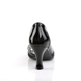 JENNA-03  Black Patent-Black Glitter