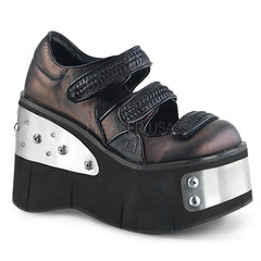 KERA-13  Black-Pewter Vegan Leather