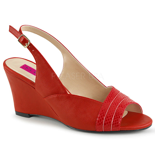 KIMBERLY-01SP  Red Faux Leather