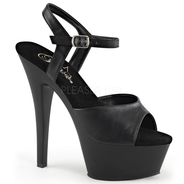 KISS-209  Black Faux Leather/Black Matte