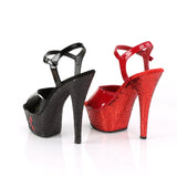 KISS-209HQ  Black-Red Patent / Black-Red Glitter