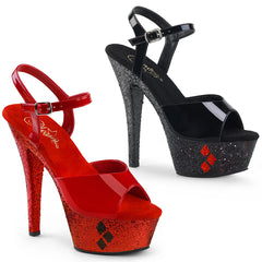 KISS-209HQ  Black-Red Patent / Black-Red Glitter