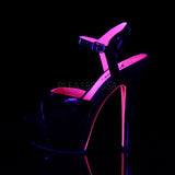 KISS-209TT  Black Patent/Black-Neon Hot Pink