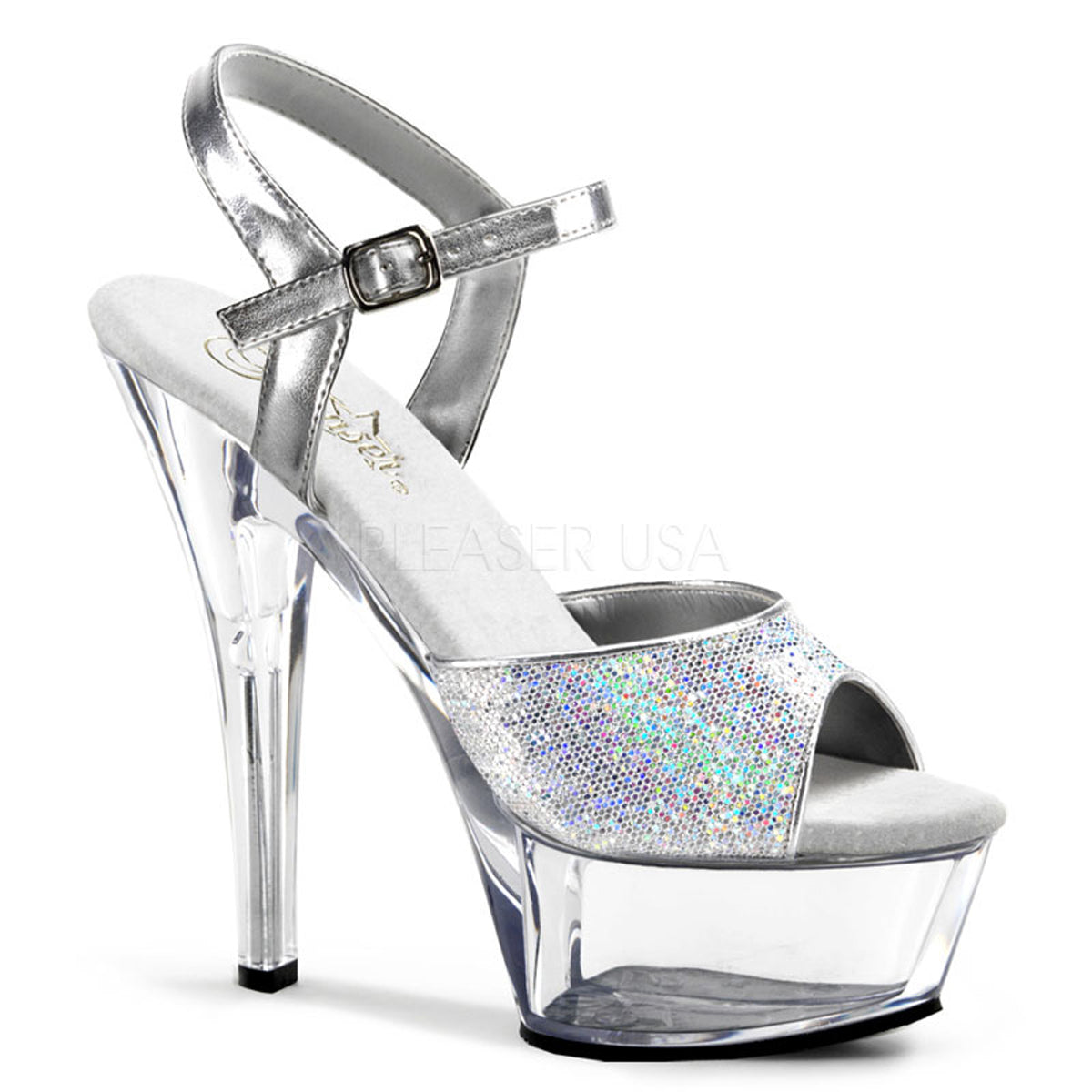 KISS-210  Silver Multi Glitter/Clear