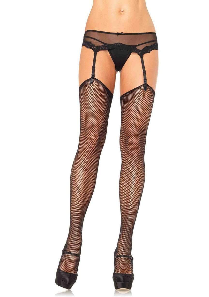 Leg Avenue Fishnet Thigh High Stockings Black 9020
