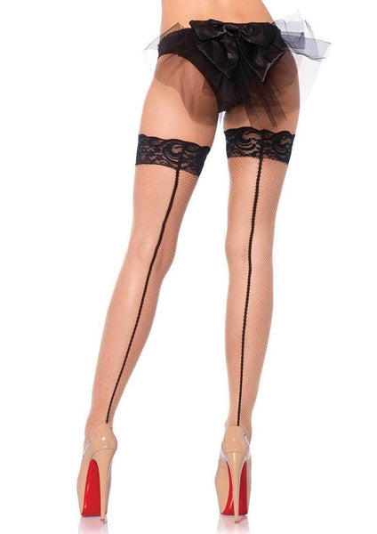 Leg Avenue Backseam Fishnet Thigh High Stay Up Stockings LA9992