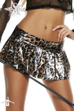 Starline Leopard Vinyl Mini Skirt B2523