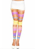 Music Legs Cut Out Rainbow Spandex Leggings ML35132