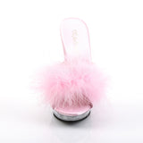 LIP-101-8  Baby Pink Satin-Fur/Clear