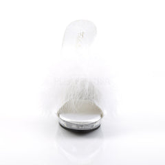 LIP-101-8  White Satin-Fur/Clear